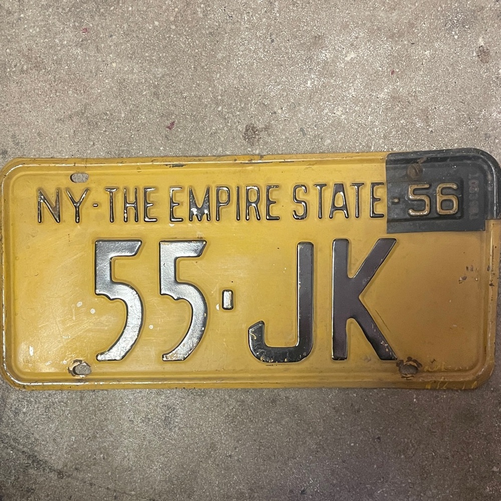 Vintage New York License Plate